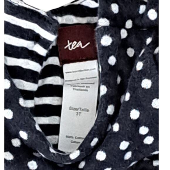 Tea Collection Black With White Dots Short Sleeve  Dress Size 3T - Picture 5 of 7